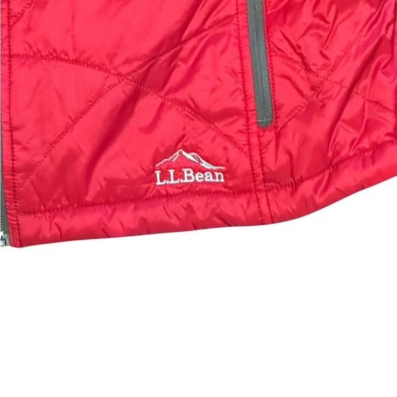 LL Bean Vibrant Red Quilted Full Zip Jacket Womens Medium - Picture 3 of 6